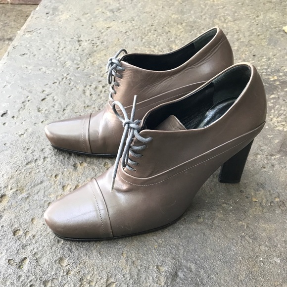 Prada Shoes - •Prada• Leather Lace Up Booties